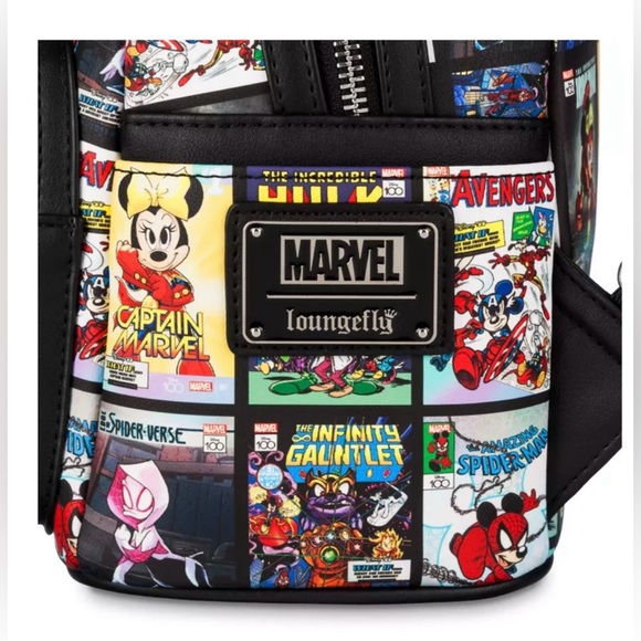 NWT Mickey and Gang/Marvel Loungefly Mini Backpack – Disney 100 Edition - Picture 4 of 5